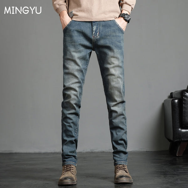 2022 New Men&#39;s Stretch Skinny Jeans Fashion Casual Cotton Denim Slim Fit Pants Male Korean Trousers Streetwear Brand Clothing