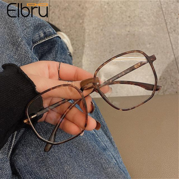 Elbru 0-1.0-1.5-2.0 To-6.0 Finished Myopia Glasses Men Women Transparent Minus Eyewear Anti Blue Light Shortsighted Eye Glasses