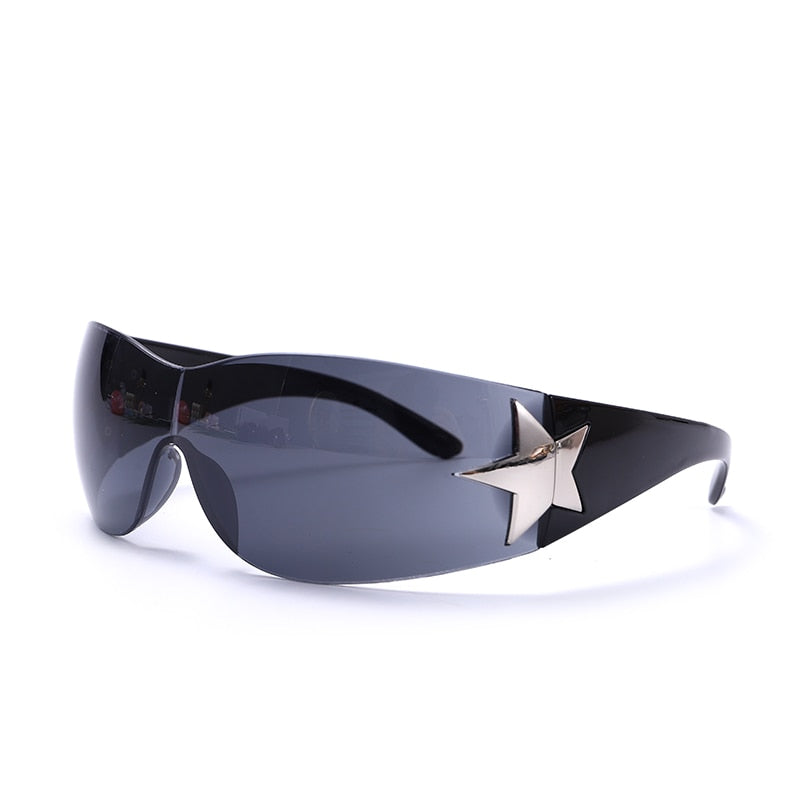 Punk One Piece Sunglasses Goggle New Y2k Luxury Brand Sun Glasses 2000&