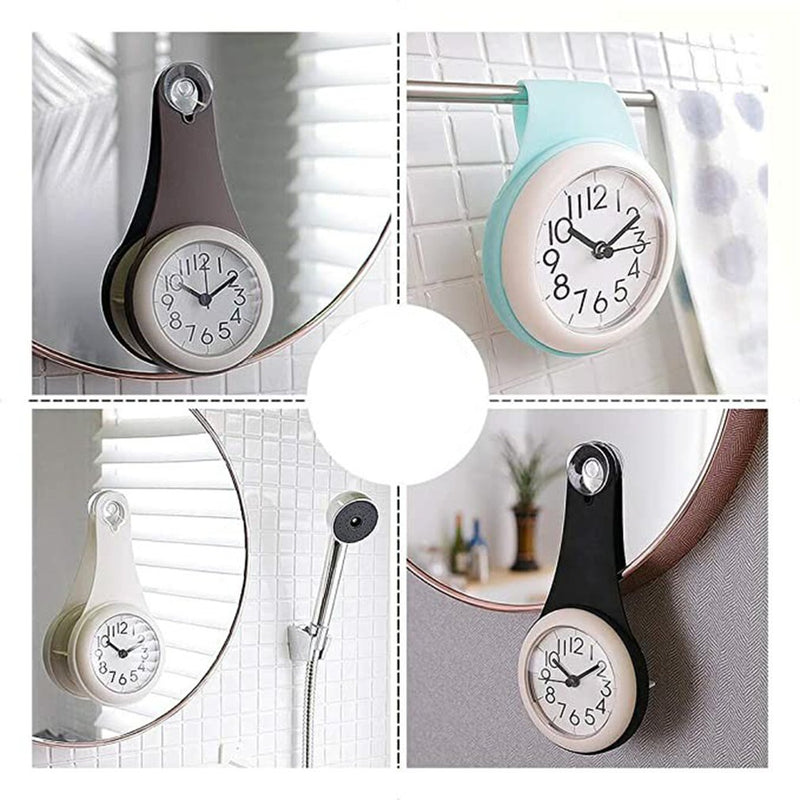 Kitchen Bathroom Wall Clock Waterproof Silent Shower Hanging  Wall Clocks With  Shower Suction Wall Suckers Home Decoration