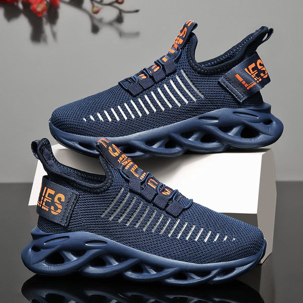 GTHMB Children&#39;s Fashion Sports Shoes Boys Girls Running Outdoor Sneakers Breathable Soft Bottom Kids Lace-up Jogging Shoes