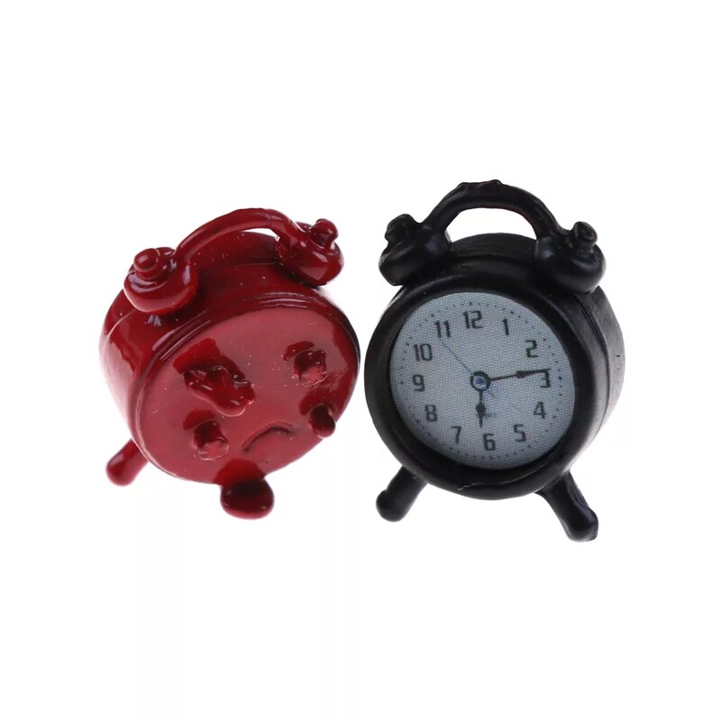 Mini Alarm Clock Round Number Double Bell Desk Table Digital Quartz Clock Home Decoration Retro Portable Cute Durable Kids Toy