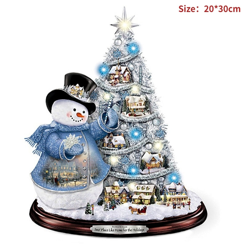 20x30cm Christmas Window Stickers Snowman Christmas Decoration For Home Room Decor 2023 New Year Ornaments Wall Stickers Hanging