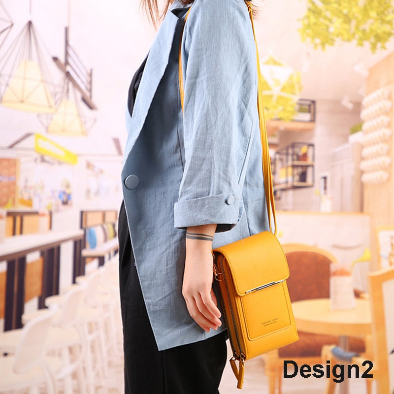 Brand Mini Crossbody Shoulder Bag Women High Quality Cell Phone Pocket Ladies Purse Clutch Fashion Leather Hasp Handbags Female