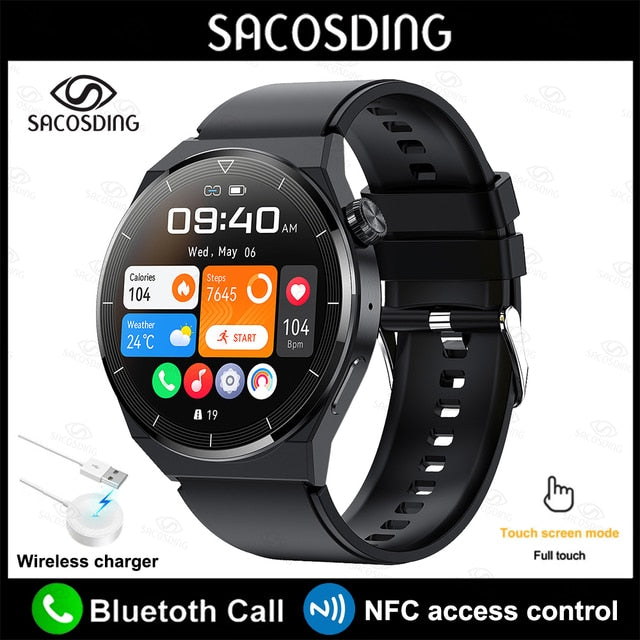 2022 NFC Smart Watch Men GT3 Pro AMOLED 390*390 HD Screen Heart Rate Bluetooth Call IP68 Waterproof SmartWatch For Huawei Xiaomi