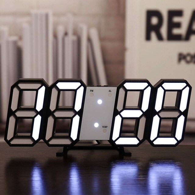 Nordic Large Digital Wall Clock Kitchen LED Display Home Clocks Wall Watch Night USB Electronic Alarm Clock Bathroom Table Clock