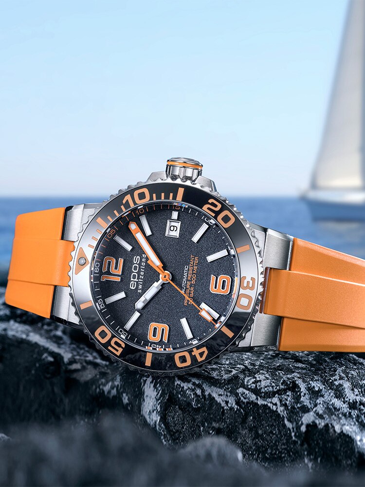 EPOS Men Watch Luxury Business Quartz Watches Stainless Stain Strap Sport Chronograph Men&