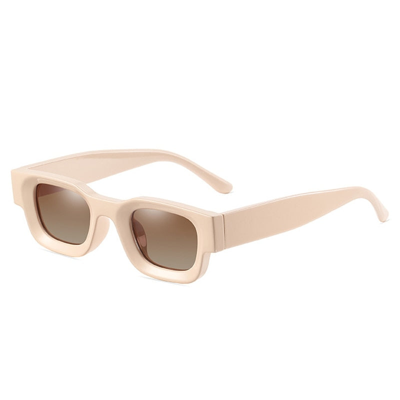 SO&EI Ins Popular Fashion Small Square Polarized Sunglasses Women Retro Punk Shades UV400 Men Trending Sun Glasses