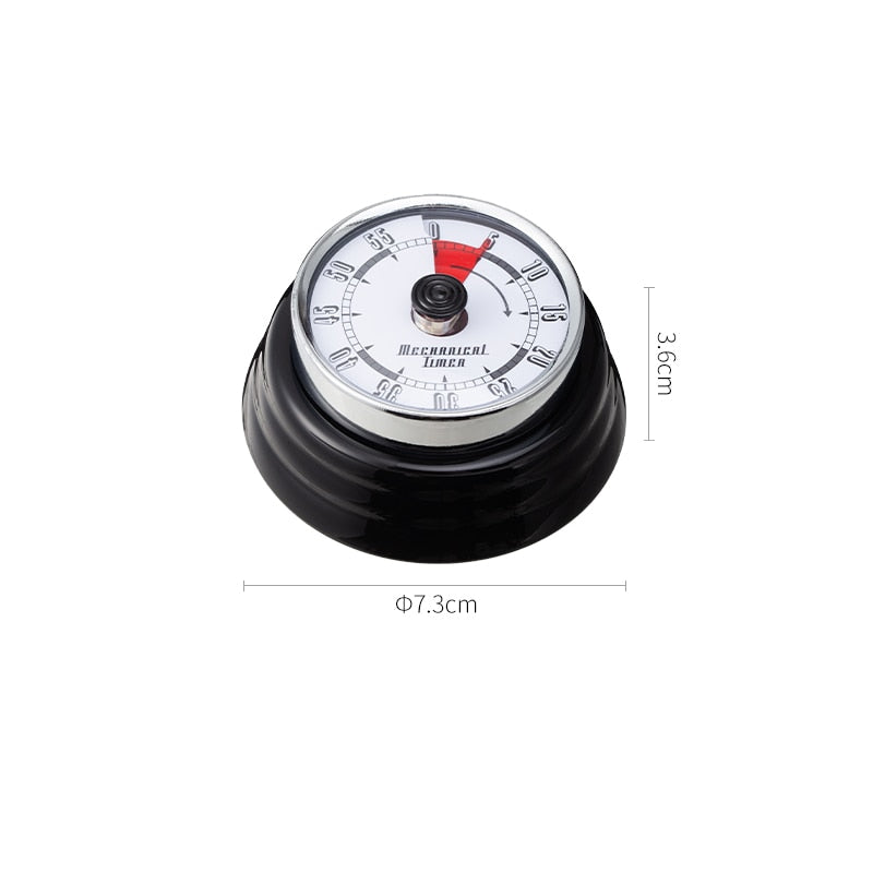 SHIMOYAMA Alarm Kitchen Timer Round Mechanical Countdown Time Reminder Cooking Baking Homework Teaching Timing Clock with Magnet