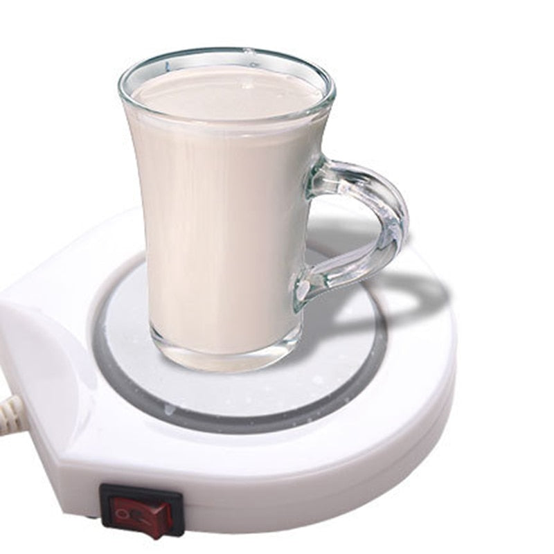 220v Portable White Electric Powered Cup Warmer Pad Coffee Tea Milk Mug Heater Mug Pad Powered Office Cup Coaster