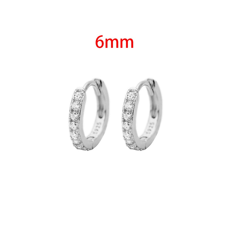 Stainless Steel 1 Pair Minimalist Huggie Hoop Earrings For Women Gold Color Tiny Round Circle 6/8/10mm Punk Unisex Rock Earring