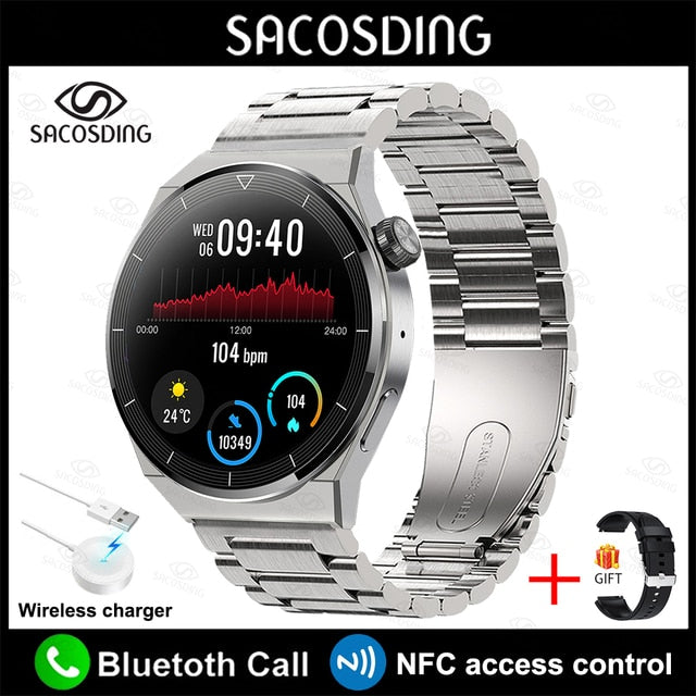 2022 NFC Smart Watch Men GT3 Pro AMOLED 390*390 HD Screen Heart Rate Bluetooth Call IP68 Waterproof SmartWatch For Huawei Xiaomi