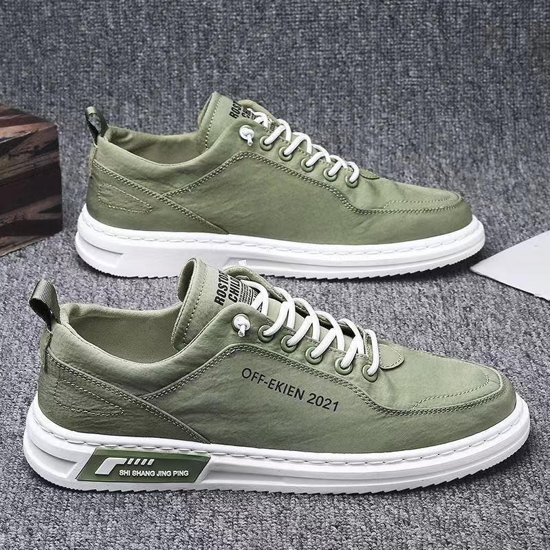 Canvas Shoes Men Sneakers Casual Breathable Walking Flats Lace-up Skateboard Trainers Fashion Lightweight Man Vulacnized Shoes