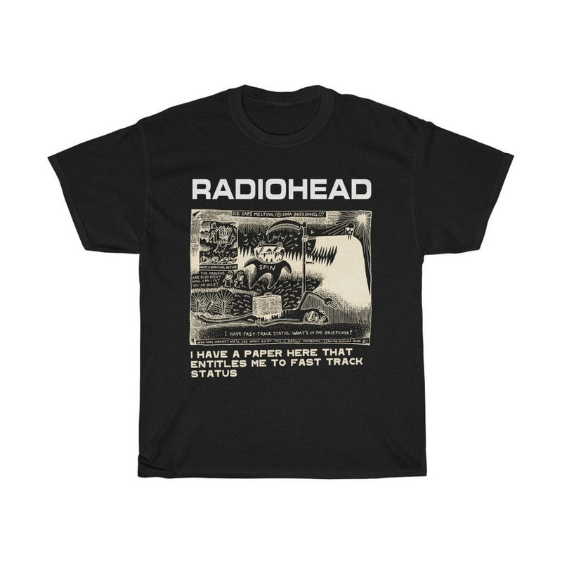 Radiohead T Shirt Men Fashion Summer Cotton T-shirts Kids Hip Hop Tops Arctic Monkeys Tees Women Tops Rock Boy Camisetas Hombre