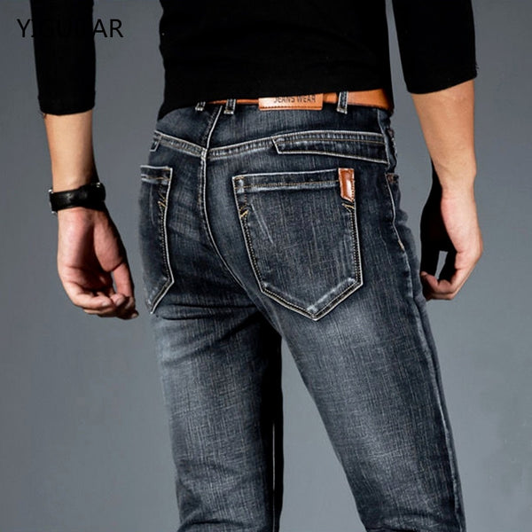 Men Classic Jeans Denim Jean Homme Pantalones Hombre Men Mannen Soft Black Biker Masculino Denim Overalls Mens Pants 28 - 40