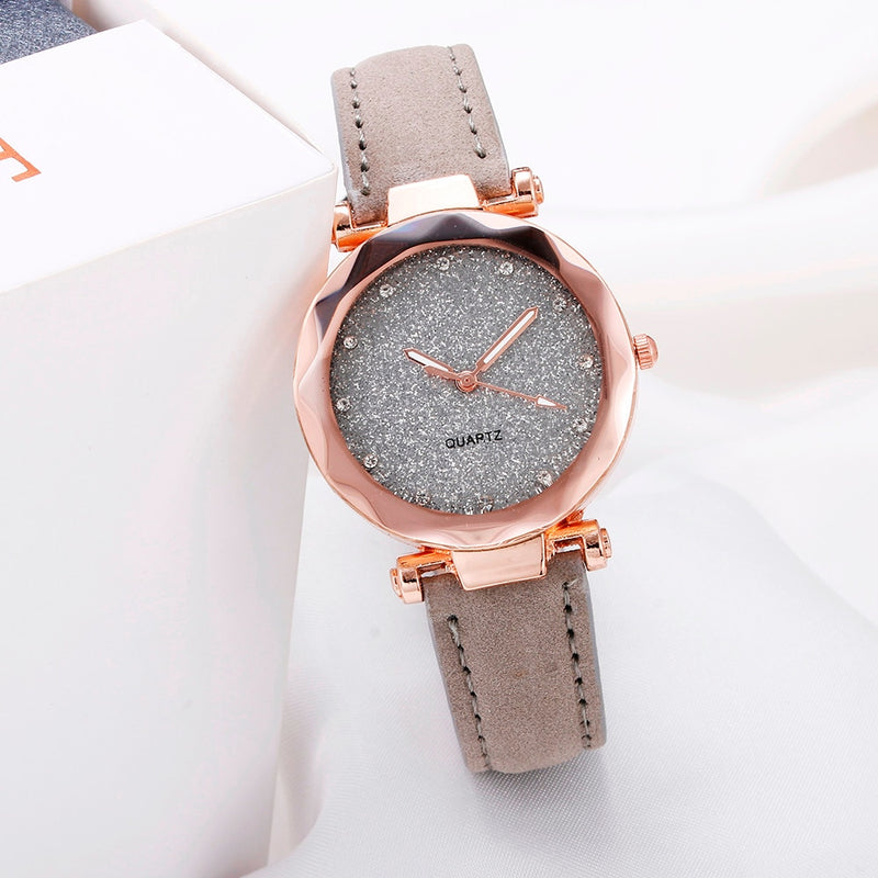 Good Quality Young Girls Luxury Quartz Watch For Womens Fashion Watch With For Leather Belt Montre Femme Strass Dropshipping