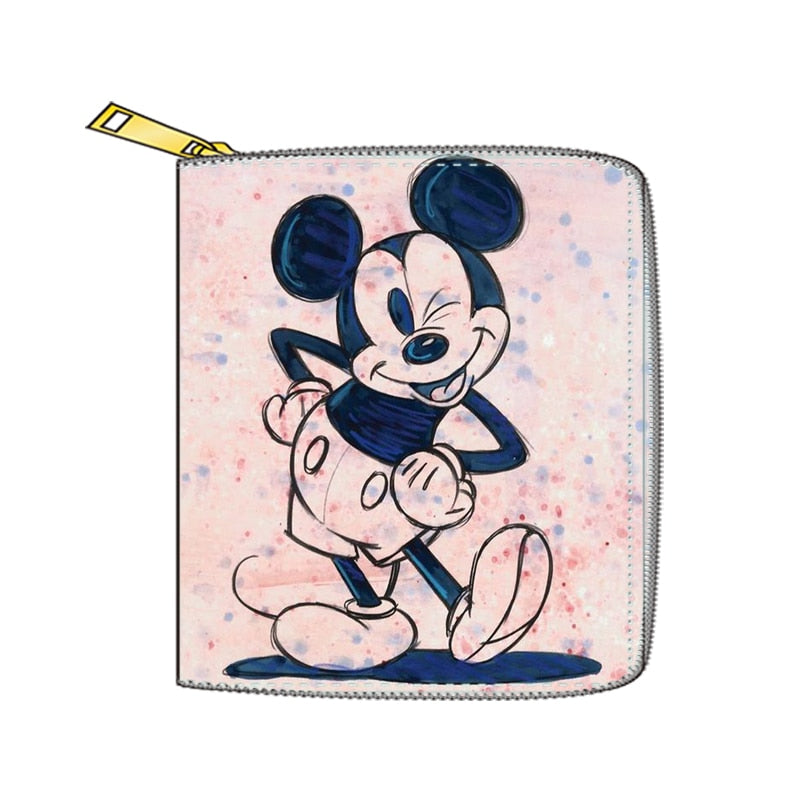 2022 New Mickey Mouse Wallet for Women Disney Cartoon Anime  Purses and Handbags Zipper Mini Coin Purse Girl&