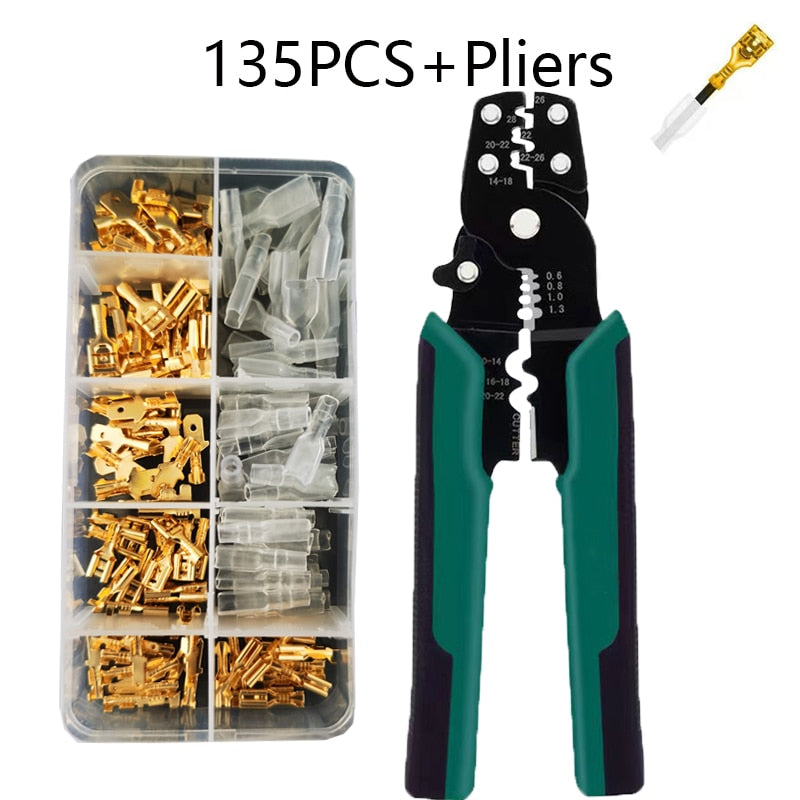 Multi-function Mini electric terminal crimping pliers With Wire stripping Cutting  Hand Crimping Tool Multiple connector kits