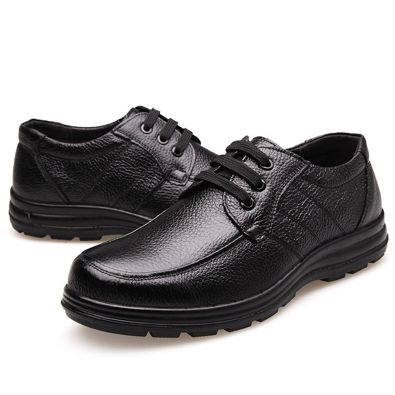 New High Quality Genuine Leather Shoes Men Flats Fashion Men&