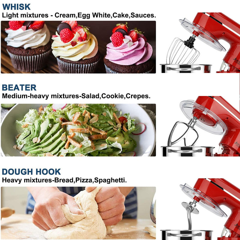 Big Discount Food Processor 5L 1500W Kitchen Stand Mixer Blender Cream Egg Whisk Cake Dough Kneader Bread Maker