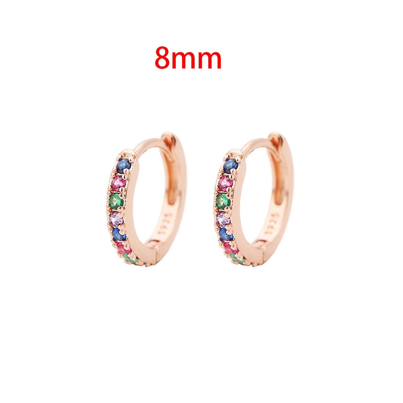 Stainless Steel 1 Pair Minimalist Huggie Hoop Earrings For Women Gold Color Tiny Round Circle 6/8/10mm Punk Unisex Rock Earring