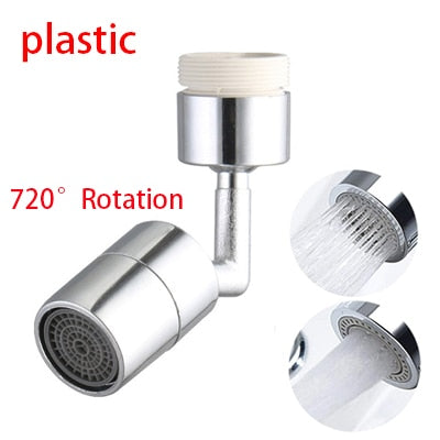 Universal 1080 Degree Rotatable Faucet Aerator Extender Plastic Splash Filter Faucets Bubbler Nozzle Robotic Arm 2 Modes Faucet