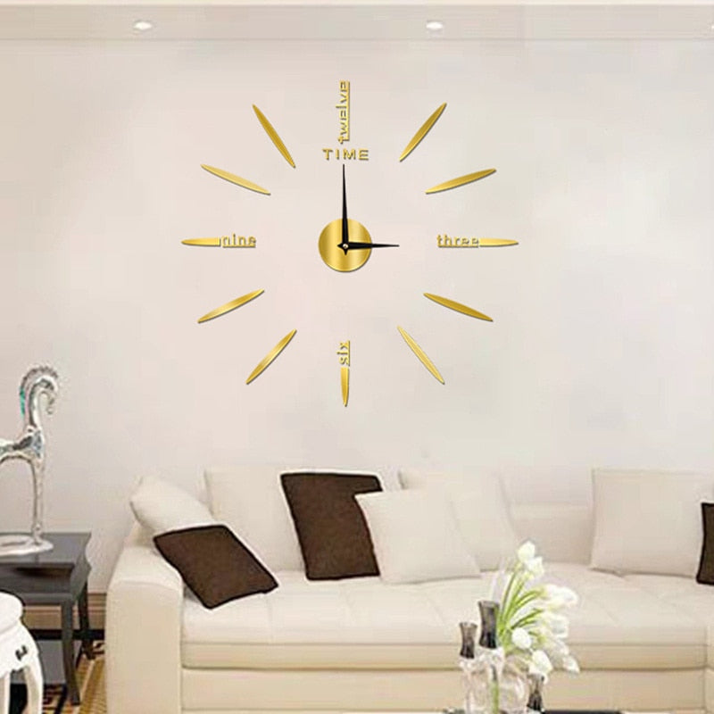 3D Luminous Wall Clock Stickers DIY Digital Clock Reloj De Pared Quartz Needle Horloge Modern Design Living Room Home Decor