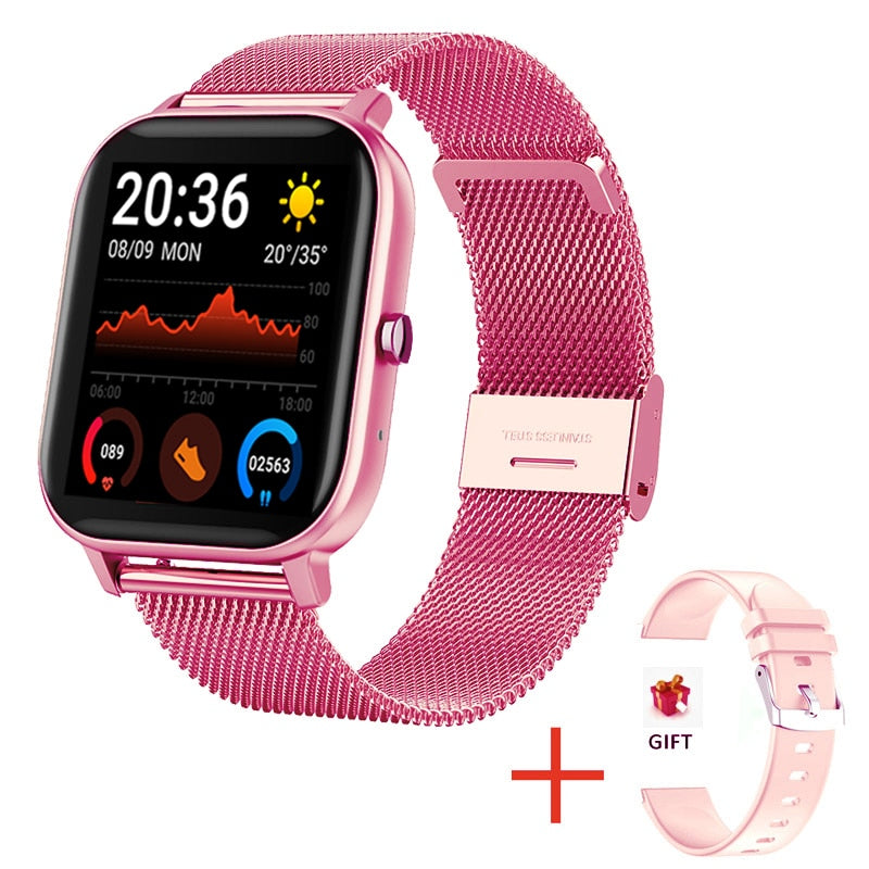 2022 New Smart Watch Women Men Full Touch Dial Call Fitness Tracker IP67 Waterproof Bluetooth Answer Call Smartwatch Woman+Box