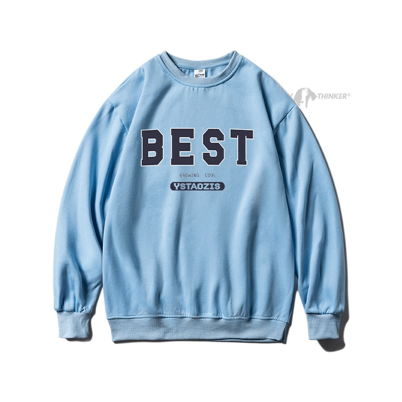 Privathinker Spring Autumn Letter Hoodies For Men Oversized Sweatshirts Korean Man Clothing Casual Unisex Pullovers Thick 3XL