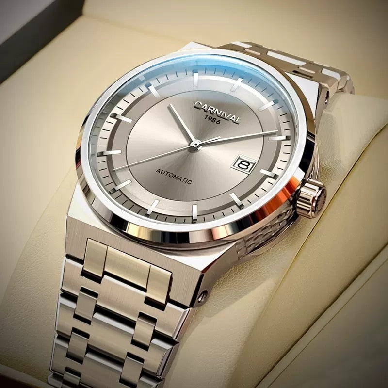 Relogio Masculino CARNIVAL Mechanical Business Watch For Men Brand Luxury Automatic Wrist Watch 50M Waterproof 2023 Reloj Hombre