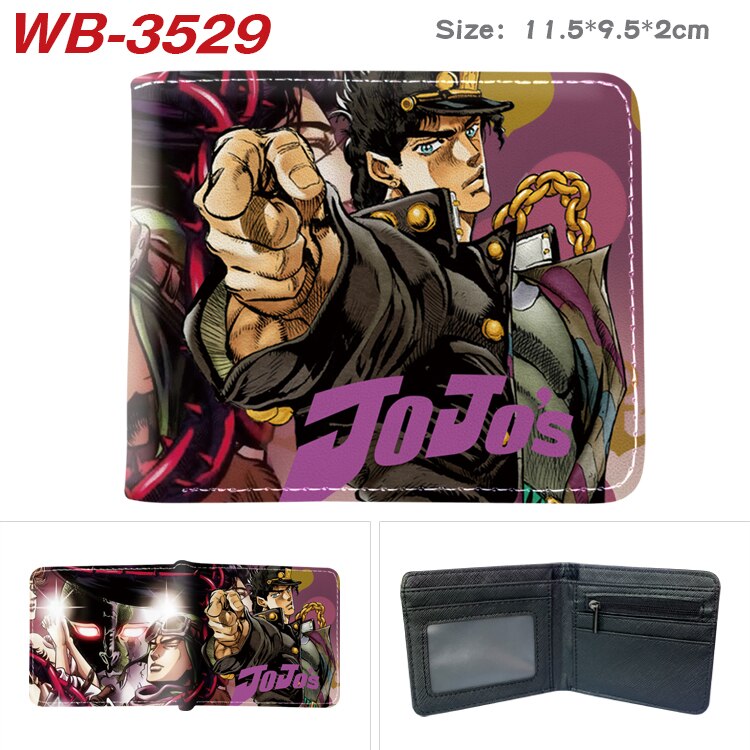 Anime Jojo Bizarre Adventure Cartoon Wallet Men PU Leather Coin Purse with Card Holder