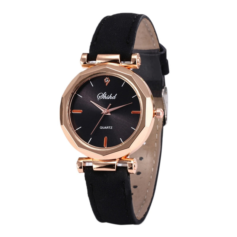 Good Quality Young Girls Luxury Quartz Watch For Womens Fashion Watch With For Leather Belt Montre Femme Strass Dropshipping