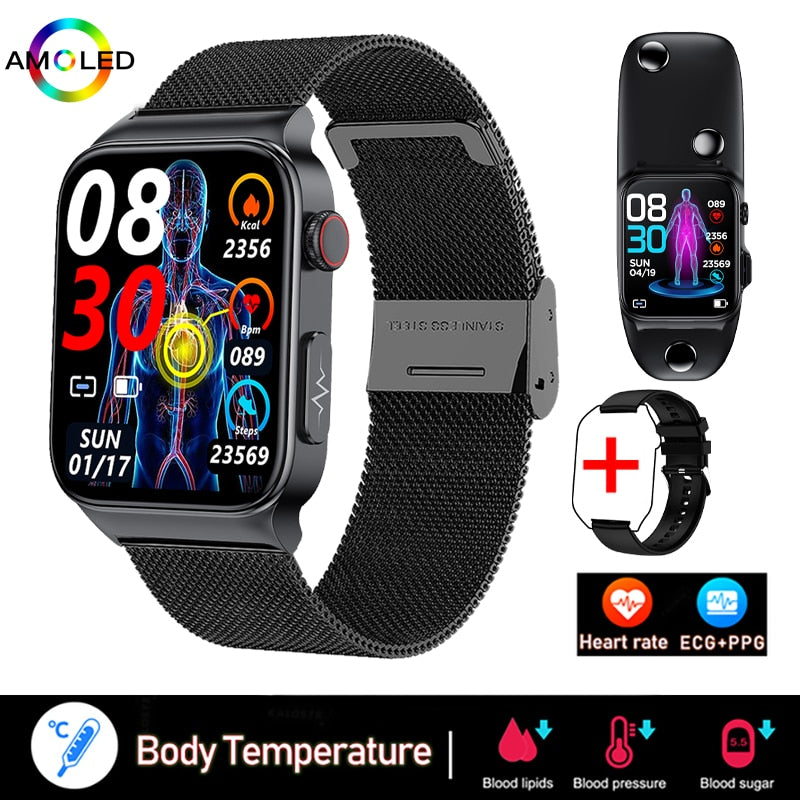 New ECG+PPG Smart Watch Men Laser Treatment Of Hypertension Hyperglycemia Hyperlipidemia Heart Rate Healthy Sport Men Smartwatch