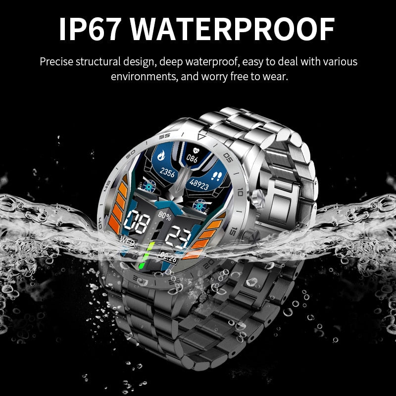 2022 Smartwatch Man AMOLED Full Touch Screen Bluetooth Dial Contacts Sync Heart Rate Healthy Sport Watches Man Smart Watch Men