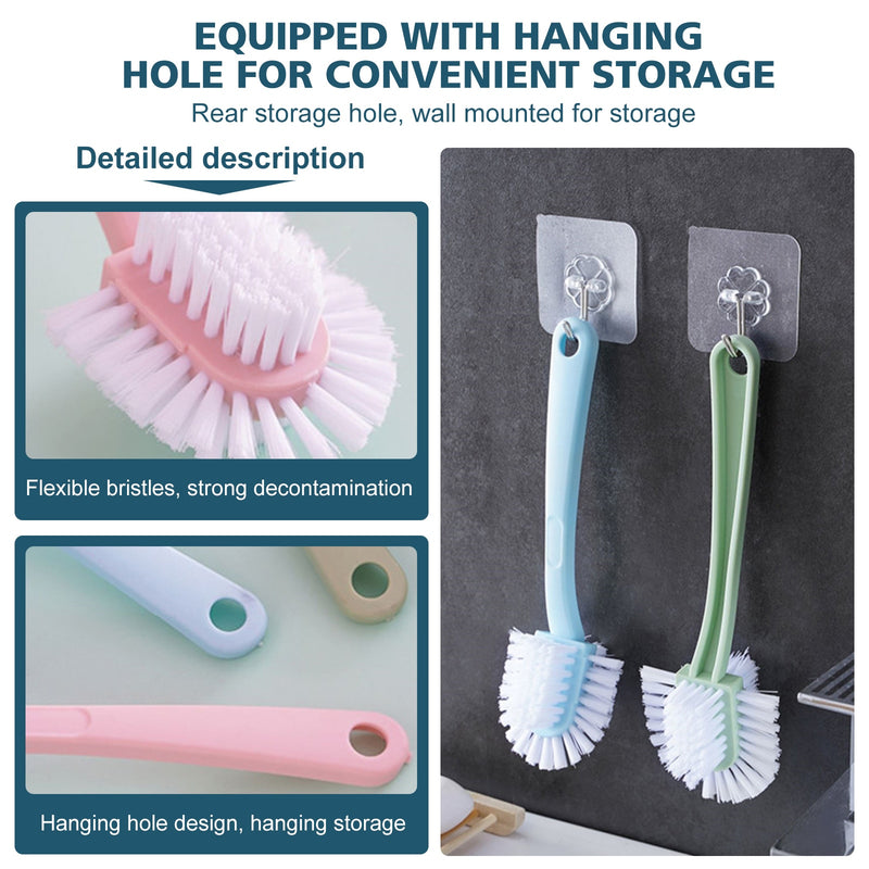 New 5-sided Long Handle Shoe Cleaning Brush Shoe Cleaner Washing Toilet Lavabo Dishes Shoes Clean Wash Brush Home Cleaning Tools