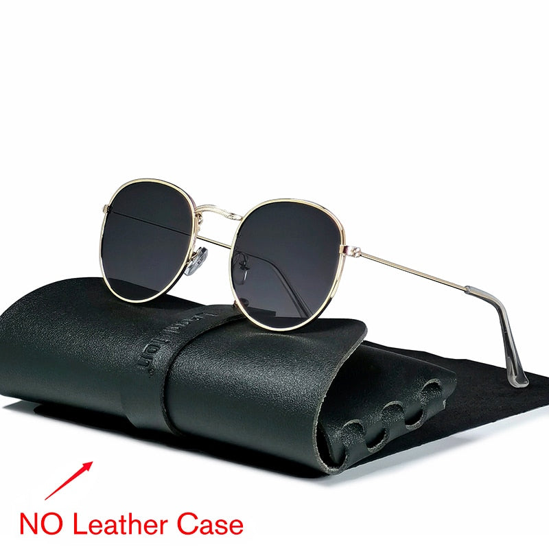 RBROVO 2023 Small Retro Sunglasses Men Round Vintage Glasses for Men/Women Luxury Eyewear Men Metal Lunette Soleil Homme UV400