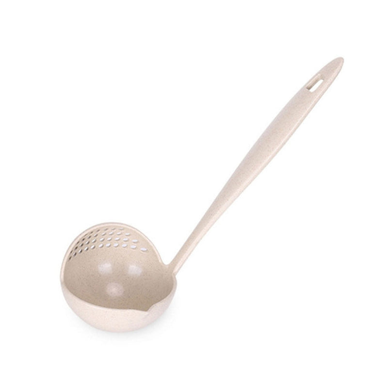 New Soup Spoon Long Handle Kitchen Strainer Solid Color Cooking Colander Kitchen Scoop Plastic Tableware Colander Hot