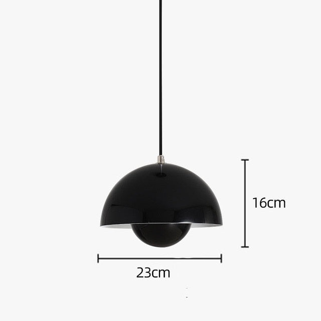 Led modern  pendent lamp semicircular flower bud color ceiling lamp northern European Danish Design Restaurant Chandelier