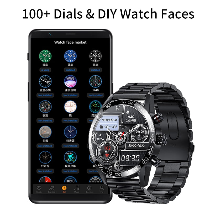 Lige 360 AMOLED HD Screen Watch For Men Smart Watch Bluetooth Calling Smartwatch 2022 Fashion Business Clock New Smartband Man