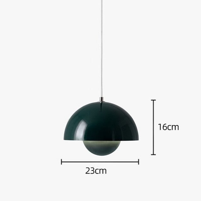 Led modern  pendent lamp semicircular flower bud color ceiling lamp northern European Danish Design Restaurant Chandelier