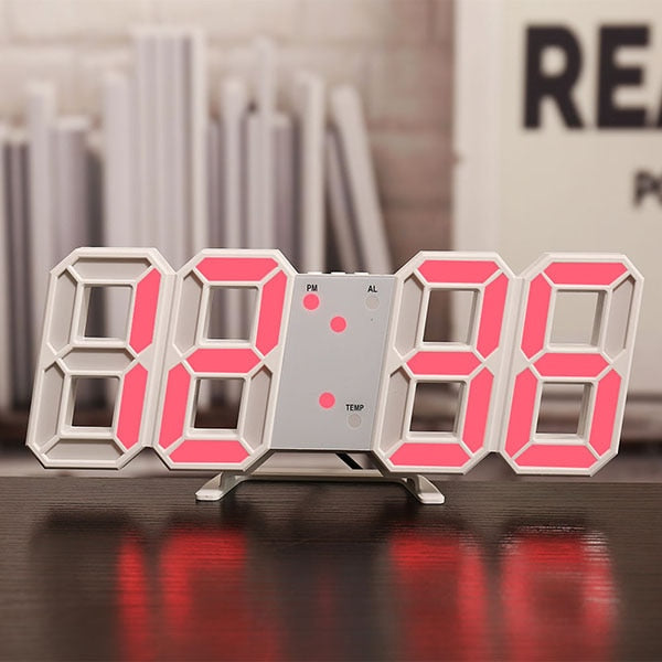 3D LED Digital Clock wall deco Glowing Night Mode Adjustable Electronic Table Clock Wall Clock decoration living room LED Clock