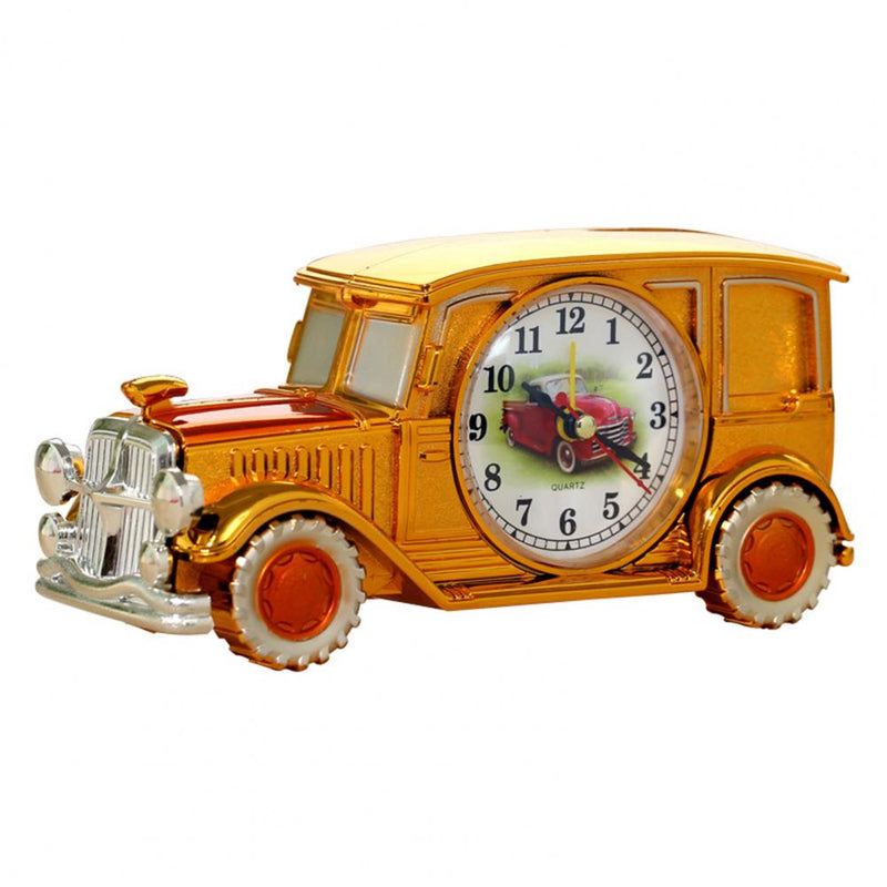 Useful Vintage Car Desktop Clock Ornament Room Decor Antique Clock Battery Operated  Decorative