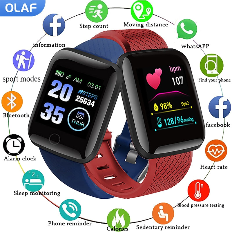 Olaf D13 Smart Watch Men Blood Pressure Waterproof Smartwatch Women Heart Rate Monitor Fitness Tracker Sport Watch For Men Women