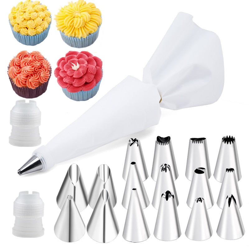 6/14/26/29 pcs set Cream Nozzles Pastry Tools Accessories For Cake Decorating Pastry Bag Kitchen Bakery Confectionery equipment