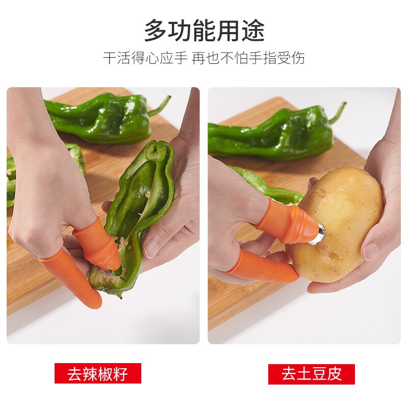 Vegetable Picking Artifact Finger Cots Multifunction Thumb Knife Silicone Picking Vegetables Special for Pepper and Chili