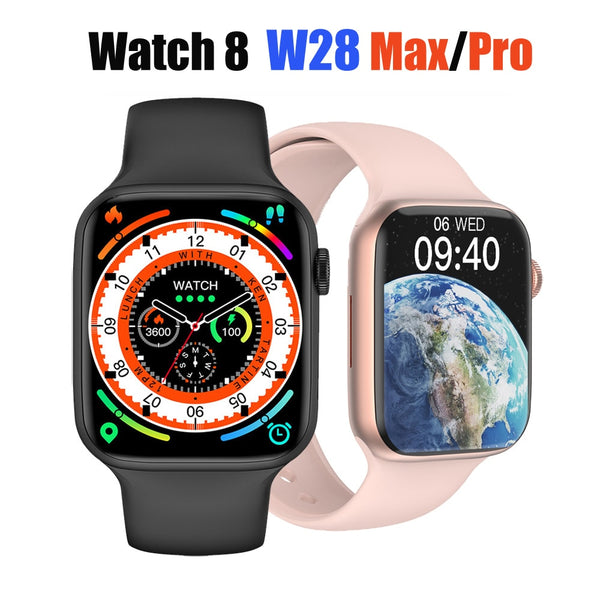 Original IWO W28 Max/Pro Smart Watch Series 8 Men Women Bluetooth Call Wireless Charging Custom Dial Smartwatch Support NFC Siri