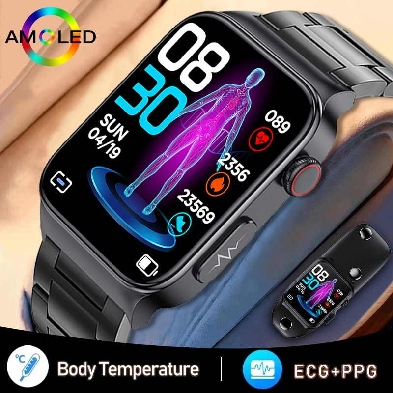 New ECG+PPG Smart Watch Men Laser Treatment Of Hypertension Hyperglycemia Hyperlipidemia Heart Rate Healthy Sport Men Smartwatch