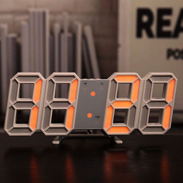 Nordic Large Digital Wall Clock Kitchen LED Display Home Clocks Wall Watch Night USB Electronic Alarm Clock Bathroom Table Clock