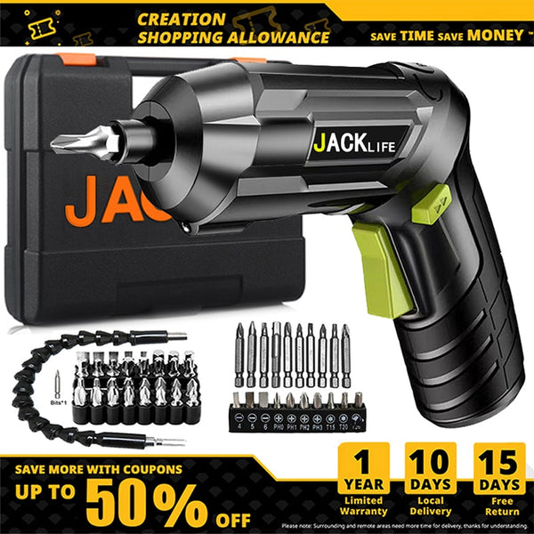 Electric Screwdriver Battery Rechargeable Cordless Screwdriver Powerful Impact Wireless Screwdriver Drill Electric Screw Driver