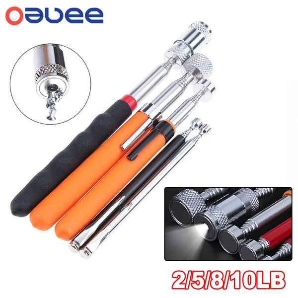 Oauee Mini Portable Telescopic Magnetic Magnet Pen Handy Tool Capacity For Picking Up Nut Bolt Extendable Pickup Rod Stick